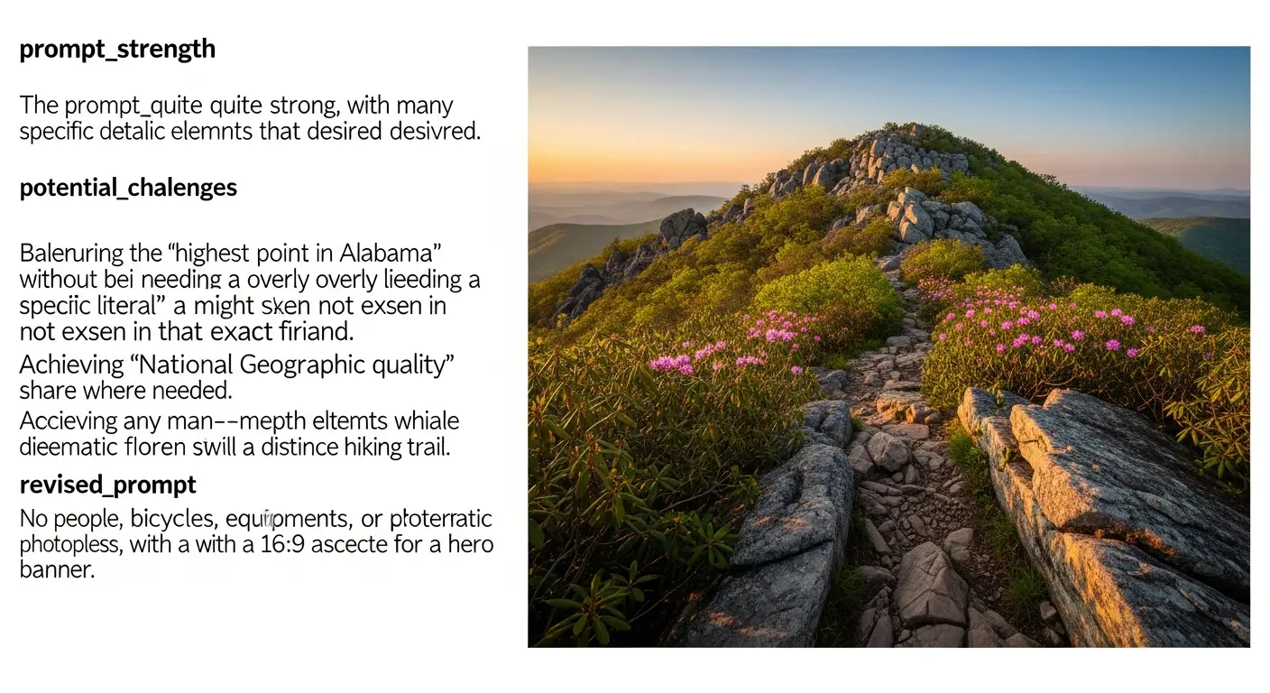 Cheaha State Park trail landscape