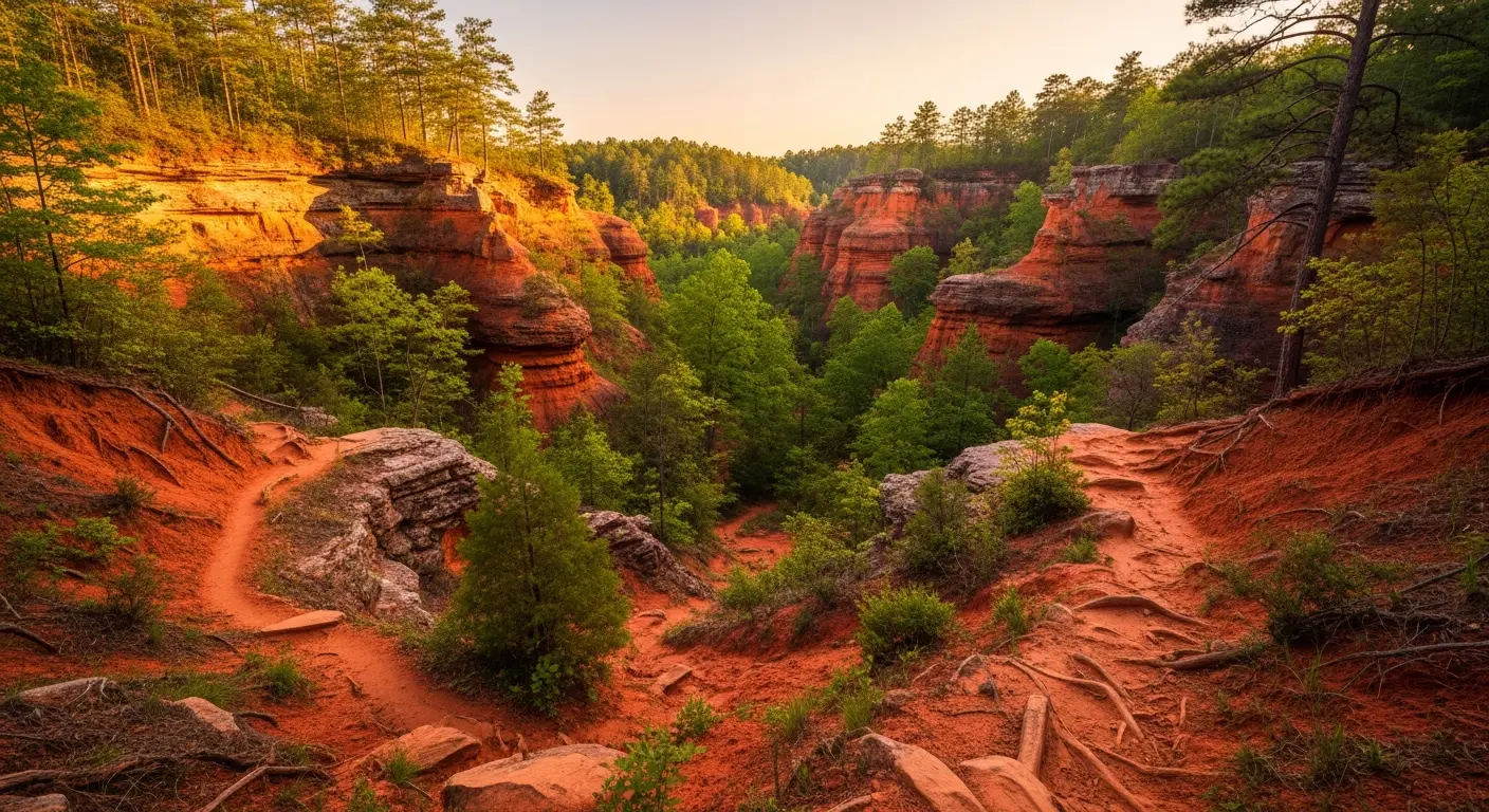 Providence Canyon State Park trail landscape