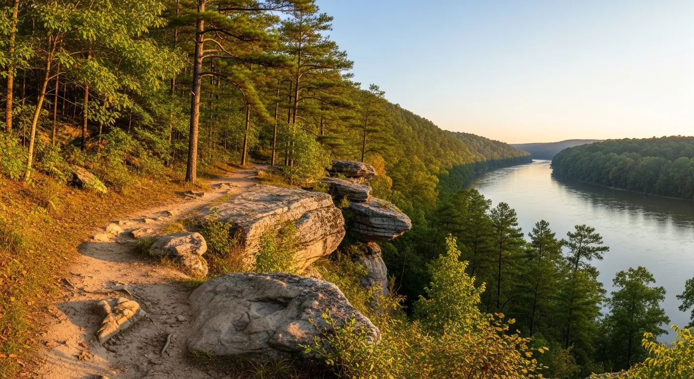 Sprewell Bluff State Park trail landscape