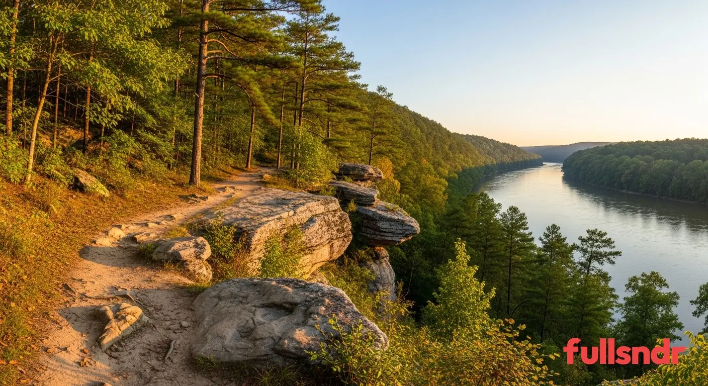 Sprewell Bluff State Park trail landscape