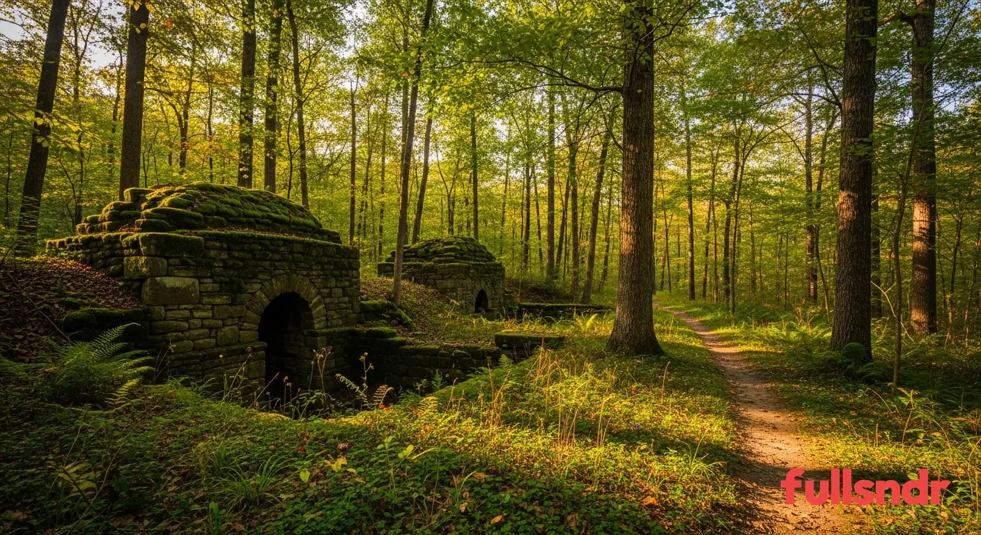 Tannehill Ironworks State Park trail landscape